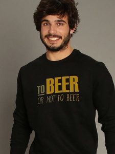 WOOOP Bluza "To Beer" w kolorze czarnym rozmiar: XL. Czarne bluzy Wooop, xl, bez wzorów, z bawełny, bez kaptura. Za 100,99 zł.