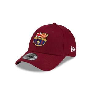 Czapka baseballowa 9Forty FC Barcelona Core. Czerwone czapki New Era, bez wzorów, z bawełny. Za 119,99 zł.