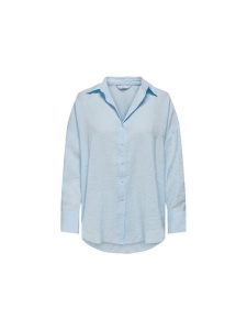 ONLY Koszula 15272523-CHA Niebieski Regular Fit. Niebieskie koszule ONLY, s, bez wzorów, bez kołnierzyka, bez ramiączek. Za 199,99 zł.