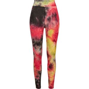 Damskie legginsy Urban Classics tie dye high waist. Czarne legginsy Urban Classics, bez wzorów, z podwyższonym stanem. Za 149,50 zł.