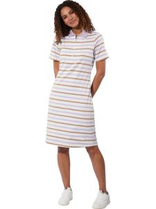 WITT WEIDEN Sukienka w kolorze biało-karmelowo-lawendowym rozmiar: 46. Białe sukienki WITT WEIDEN, bez wzorów, bez kołnierzyka, bez ramiączek, midi. Za 82,99 zł.