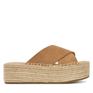 Espadryle DeeZee. Brązowe espadryle DeeZee, bez wzorów, bez obcasa. Za 111,99 zł.