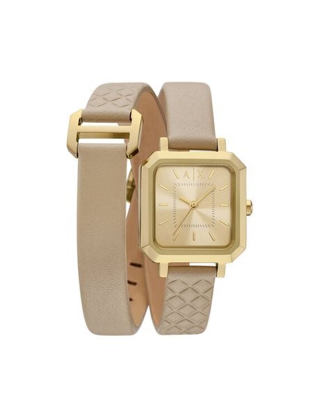 Armani Exchange Zegarek Classic AX5728 Beżowy. Brązowe, analogowe zegarki Armani Exchange. Za 779,99 zł.