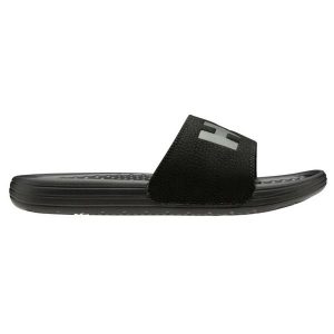 Klapki Helly Hansen H/H Slide 11715 990 czarne. Czarne klapki bez wzorów, z materiału, bez obcasa. Za 319,13 zł.