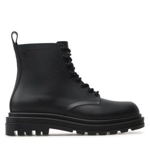 Trapery Melissa. Czarne buty zimowe Melissa, bez obcasa, bez zapięcia. Za 639,99 zł.