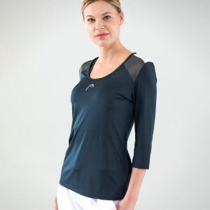 CLUB 22 Tech 3/4 Shirt W. Niebieskie kurtki Head, l, bez wzorów, z dżerseju, bez kaptura. W wyprzedaży za 126,00 zł.
