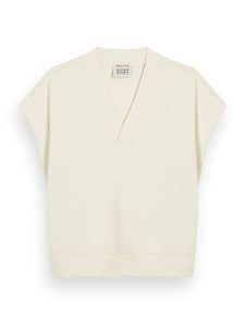 Scotch & Soda Bluza w kolorze kremowym rozmiar: XL. Brązowe bluzy Scotch & Soda, xl, bez wzorów, bez kaptura. Za 74,63 zł.