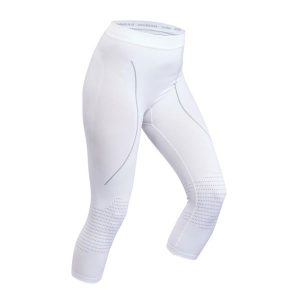 Legginsy termoaktywne narciarskie damskie Wedze BL 900 seamless. Białe legginsy WED'ZE, bez wzorów, z elastanu. Za 169,99 zł.
