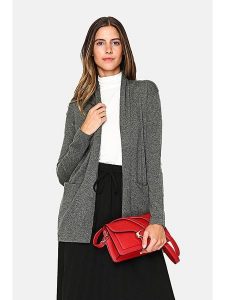 ASSUILI Kardigan w kolorze szarym rozmiar: 34. Szare kardigany Assuili, z kaszmiru. Za 173,99 zł.