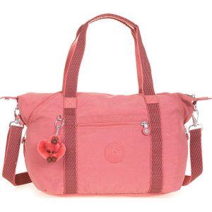 Torebka "Art" w kolorze jasnoróżowym - 44 x 27 x 20 cm. Torebki klasyczne marki Kipling. W wyprzedaży za 150,95 zł.