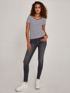 LTB Dżinsy "Amy" - Skinny fit - w kolorze antracytowym rozmiar: W33/L30. Czarne jeansy LTB, z aplikacjami, z podwyższonym stanem. Za 109,78 zł.