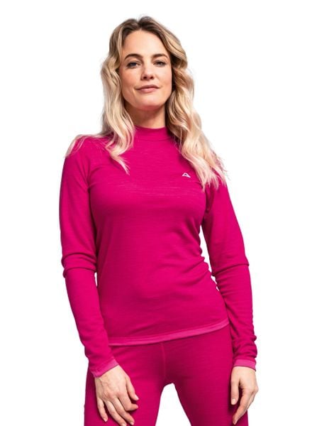 Koszulka termoaktywna damska Schöffel Sport Merino. Czerwone koszule nocne Schöffel, bez wzorów, z lyocellu, bez ramiączek. Za 499,99 zł.