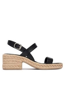 Calvin Klein Sandały Block Heel Espa 50 Slingb Lth HW0HW02903 Czarny. Czarne sandały Calvin Klein, bez wzorów, ze skóry, bez obcasa, na słupku, bez zapięcia. Za 569,99 zł.