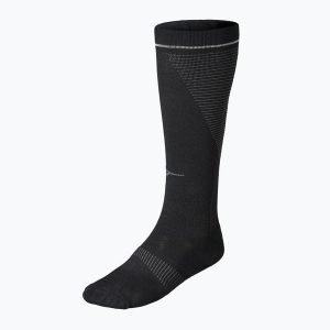 Skarpety kompresyjne Mizuno Compression. Czarne skarpetki Mizuno, bez wzorów. Za 52,99 zł.