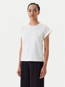 Morgan T-Shirt 251-DABANA Biały Regular Fit. Białe t-shirty Morgan, l, bez wzorów, z syntetyku, bez kołnierzyka, bez ramiączek. Za 149,99 zł.
