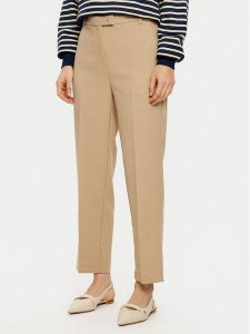 Tommy Hilfiger Chinosy WW0WW44090 Beżowy Regular Fit. Brązowe chinosy TOMMY HILFIGER, bez wzorów, z syntetyku. Za 329,99 zł.