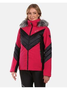 Kilpi Kurtka narciarska "Lin" w kolorze różowo-czarnym rozmiar: 38. Czarne kurtki sportowe Kilpi, m, bez wzorów, bez kaptura, narciarskie. Za 426,40 zł.