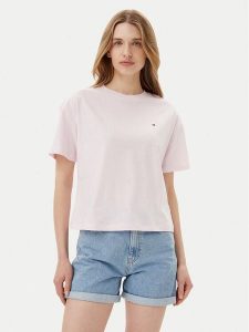 Tommy Hilfiger T-Shirt UW0UW05763 Różowy Regular Fit. Czerwone t-shirty TOMMY HILFIGER, xs, bez wzorów, z bawełny, bez kołnierzyka, bez ramiączek. Za 119,99 zł.