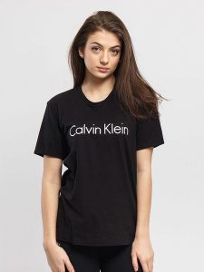 CALVIN KLEIN UNDERWEAR Koszulka w kolorze czarnym rozmiar: M. Czarne bluzki Calvin Klein Underwear, m, bez wzorów, z bawełny, bez kołnierzyka, bez ramiączek. Za 92,21 zł.