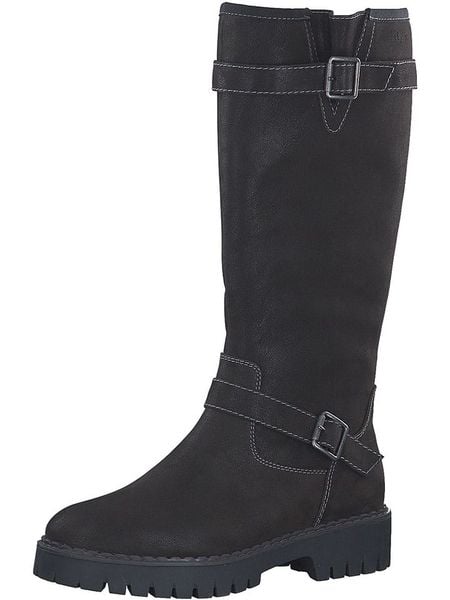 S.Oliver Kozaki w kolorze czarnym rozmiar: 38. Czarne kozaki s.Oliver, na zimę, bez wzorów, bez obcasa, na obcasie, bez zapięcia. Za 298,67 zł.