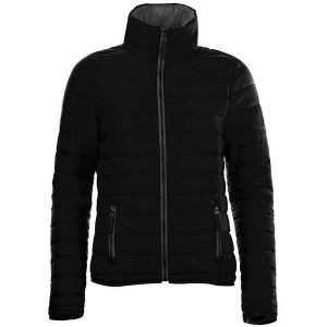 Kurtka Damska Ride Light Padded Jacket. Czarne kurtki SOL'S, m, bez wzorów, z puchu, bez kaptura. Za 266,99 zł.