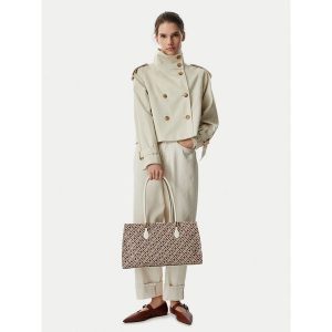Torebka Tommy Hilfiger. Brązowe torebki klasyczne TOMMY HILFIGER, bez wzorów, bez dodatków. Za 641,99 zł.