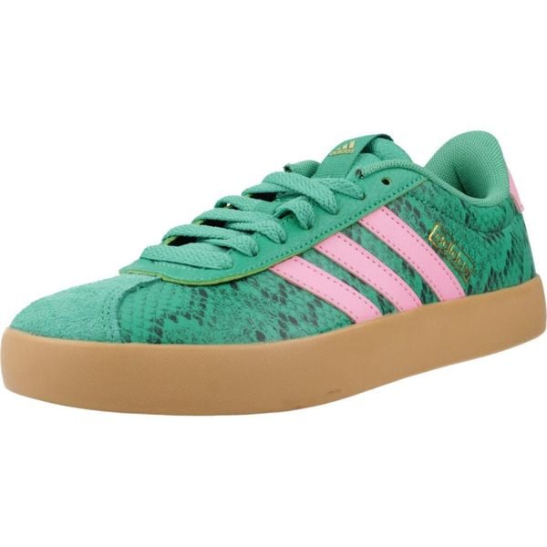 Buty ADIDAS VL COURT 3.0 Zielony. Zielone buty trekkingowe ADIDAS, ze skóry, bez zapięcia. Za 275,00 zł.