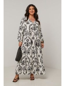 Curvy Lady Sukienka w kolorze kremowym rozmiar: 44/46. Brązowe sukienki Curvy Lady, na co dzień, bez wzorów, klasyczne, bez kołnierzyka, bez ramiączek, maxi, proste. Za 151,95 zł.