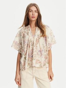 TWINSET Bluzka 251TT2156 Kolorowy Relaxed Fit. Bluzki Twinset, bez wzorów, z bawełny, bez kołnierzyka, bez ramiączek. Za 399,99 zł.