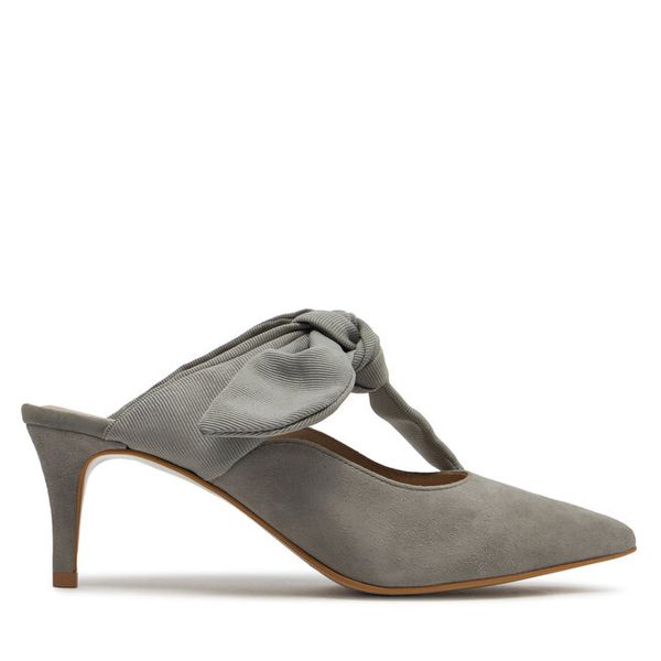 Klapki GINO ROSSI. Szare klapki Gino Rossi, bez wzorów, bez obcasa. Za 199,90 zł.