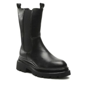 Botki Jenny Fairy. Czarne botki Jenny Fairy, bez wzorów, bez obcasa, na płaskiej podeszwie, bez zapięcia. Za 219,99 zł.