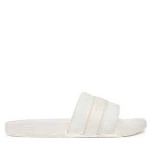 Klapki Tommy Hilfiger. Białe klapki TOMMY HILFIGER, bez wzorów, bez obcasa. Za 129,99 zł.