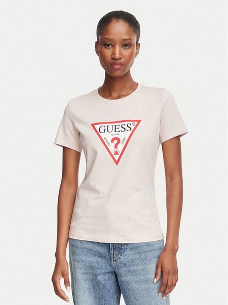 Guess T-Shirt W1YI1B I3Z14 Różowy jasny Regular Fit. Czerwone t-shirty Guess, l, z aplikacjami, z bawełny, bez kołnierzyka, bez ramiączek. Za 128,99 zł.