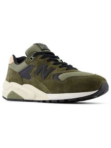 New Balance Skórzane sneakersy "580" w kolorze khaki rozmiar: 41,5. Brązowe trampki New Balance, bez wzorów, z materiału, bez zapięcia. Za 373,35 zł.