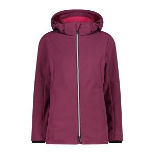 Kurtka turystyczna damska z kapturem i zamkiem CMP. Brązowe kurtki CMP, bez wzorów, z softshellu, z kapturem. Za 434,80 zł.