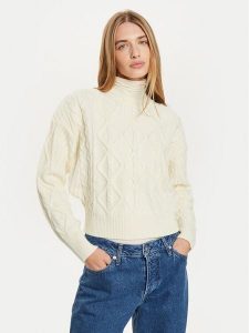 Wrangler Sweter 112356472 Écru Regular Fit. Swetry klasyczne Wrangler, m, z bawełny, bez kołnierzyka. Za 209,00 zł.