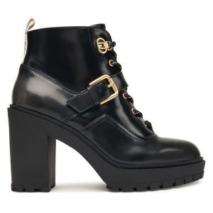 Trzewiki Liu Jo. Czarne botki Liu Jo, bez wzorów, bez obcasa, na słupku, bez zapięcia. Za 569,99 zł.