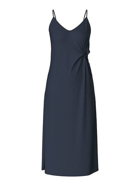 Pieces Sukienka "Anora" w kolorze granatowym rozmiar: XS. Niebieskie sukienki Pieces, xs, bez wzorów, bez kołnierzyka, bez ramiączek, midi. Za 61,31 zł.