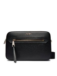 DKNY Torebka R42E3E22 Czarny. Czarne listonoszki DKNY, bez wzorów, ze skóry, bez dodatków. Za 649,99 zł.