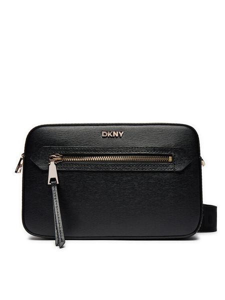 DKNY Torebka R42E3E22 Czarny. Czarne listonoszki DKNY, bez wzorów, ze skóry, bez dodatków. Za 519,99 zł.