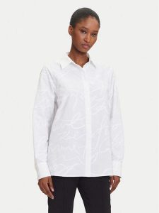 KARL LAGERFELD Koszula A3W11021 Biały Regular Fit. Białe koszule KARL LAGERFELD, bez wzorów, z bawełny, bez kołnierzyka, bez ramiączek. Za 499,99 zł.