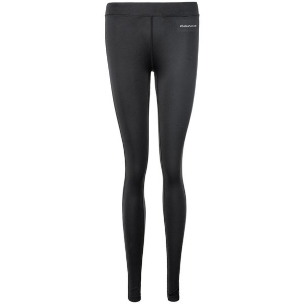 Długie legginsy damskie Endurance Zenta. Czarne legginsy ENDURANCE, bez wzorów, z elastanu, długie. Za 254,35 zł.