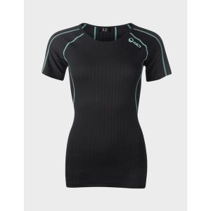 Koszulka termoaktywna damska Halti Ultra Cool Mesh SS. Czarne koszule nocne HALTI, bez wzorów, z meshu, bez ramiączek. Za 249,99 zł.