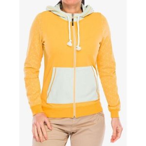 Bluza z kapturem damska Edelrid Bege Zip Hoody. Żółte bluzy EDELRID, bez wzorów, z kapturem. Za 328,99 zł.