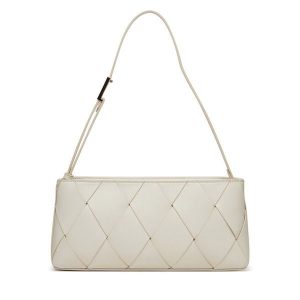 Torebka Calvin Klein. Białe torebki klasyczne Calvin Klein, bez wzorów, bez dodatków. Za 449,99 zł.