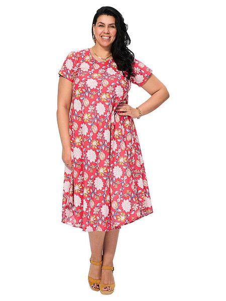 Aller Simplement Sukienka w kolorze czerwonym rozmiar: 46/48. Czerwone sukienki Aller Simplement, na co dzień, bez wzorów, z bawełny, klasyczne, bez kołnierzyka, bez ramiączek, midi, proste. Za 83,03 zł.