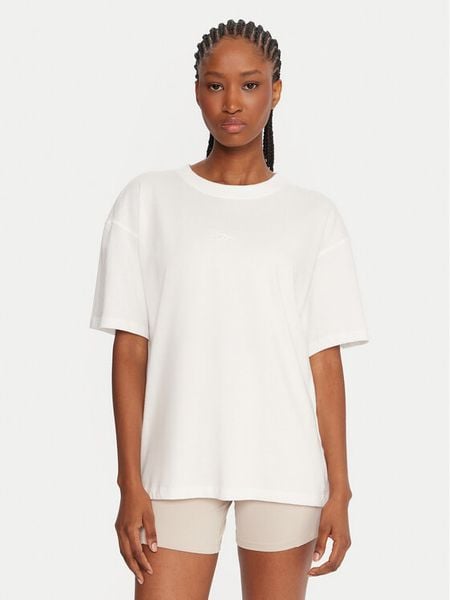 Reebok T-Shirt RK25315CCW Biały Regular Fit. Białe t-shirty Reebok, l, bez wzorów, z bawełny, bez kołnierzyka, bez ramiączek. Za 69,99 zł.