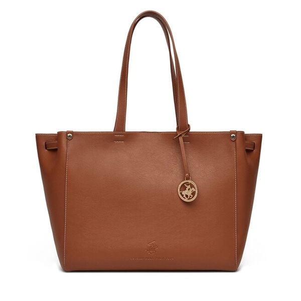 Torebka Beverly Hills Polo Club. Brązowe shopper bag Beverly Hills Polo Club, bez wzorów, bez dodatków. Za 299,99 zł.