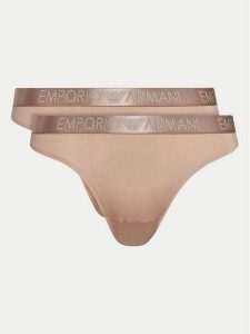 Emporio Armani Underwear Komplet 2 par fig klasycznych 163334 4F235 16355 Beżowy. Brązowe komplety bielizny Emporio Armani Underwear, bez wzorów, z syntetyku. Za 139,99 zł.