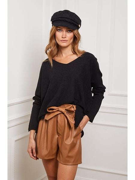 Joséfine Sweter "Erjine" w kolorze czarnym rozmiar: S. Czarne swetry oversize Joséfine, s, bez wzorów, z kaszmiru, bez ramiączek. Za 200,60 zł.